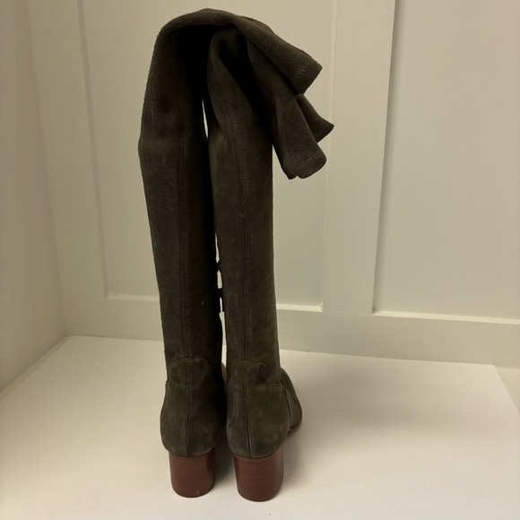 JOIE JOANNA DARK TAUPE SUEDE OVER THE KNEE BOOTS SZ.7B - Picture 5 of 9
